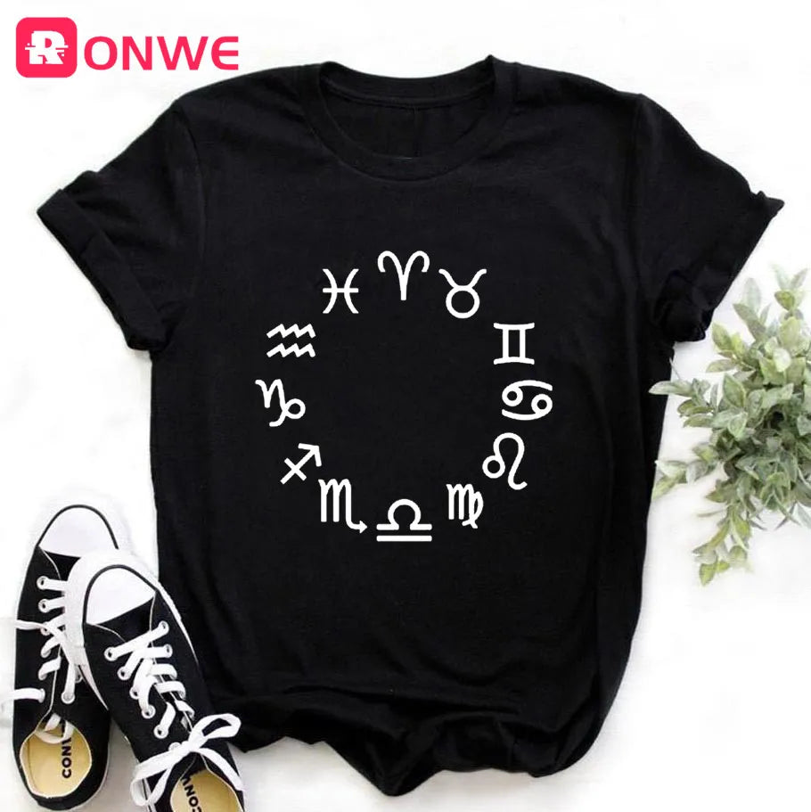 Twelve constellations Zodiac Sign Short Sleeve Shirt | Merch Gone Viral