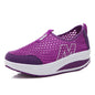 Spring and Summer Sports Shoes Breathable Thick-soled Mesh Low-top Sneakers Women  Height-enhancing Casual Shoes