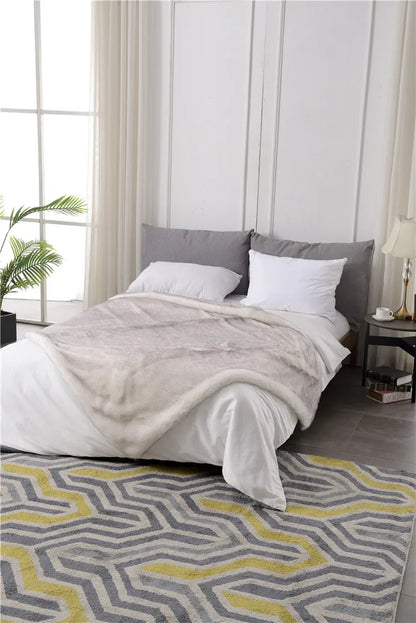 Double Layers Faux Fur Blankets Soft Warm Mink Throw Acrylic Long Pile Home Decor Imitated Fox Fur ULTIMATE LUXURY