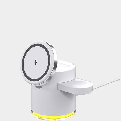 4-in-1 Magnetic Wireless Charger: 15W Fast Charge with RGB Atmosphere Lighting, 2026 Luxury Essential
