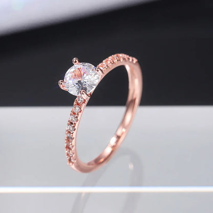 Stylish Ring For Women With Zircon Stones In Sterling Silver 925 Hypoallergenic Fit