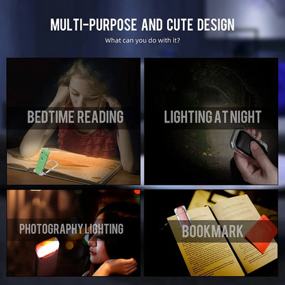 New LED Clip USB Rechargeable Book Reading Light Brightness Adjustable Eye Care Book Lamp Light Portable Bookmark Read Light
