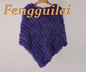 Knitted Fur Poncho Vest Fashion Wrap Coat Shawl Coat