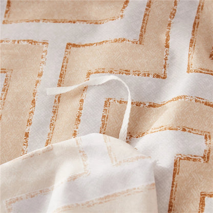 Geometric Pattern Duvet Cover Set for King and Queen Beds Gray