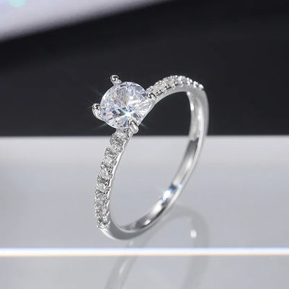 Stylish Ring For Women With Zircon Stones In Sterling Silver 925 Hypoallergenic Fit