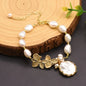 Natural Baroque Pearl Charm Bracelet for Women Party 18k Gold Plated Bracelets & Bangles Fine Jewelry