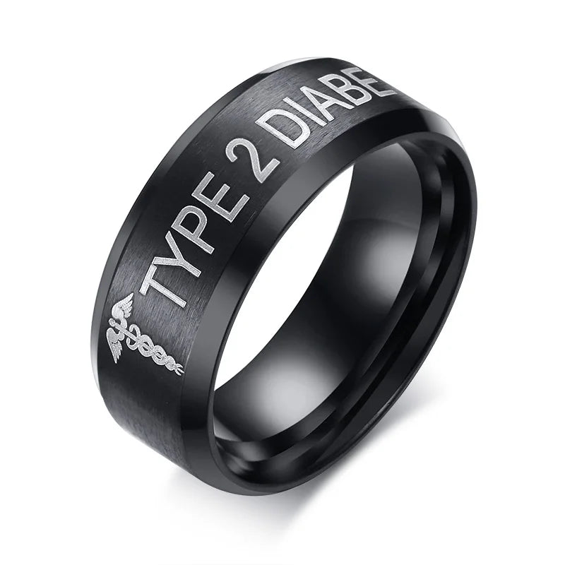 Bold Ring for Men with Stainless Steel Horus Cross Rhodium Plated 8mm