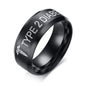 Bold Ring for Men with Stainless Steel Horus Cross Rhodium Plated 8mm