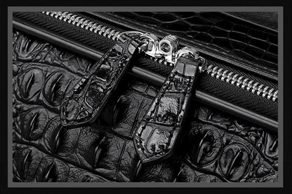 New Leather crocodile pattern travel luggage with handbag men head cowhide universal wheel suitcase 20 inch boarding case