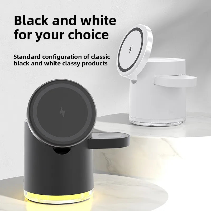 4-in-1 Magnetic Wireless Charger: 15W Fast Charge with RGB Atmosphere Lighting, 2026 Luxury Essential