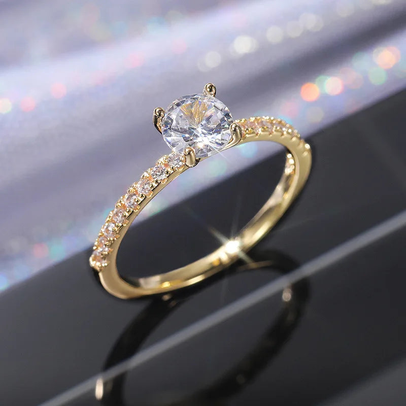 Stylish Ring For Women With Zircon Stones In Sterling Silver 925 Hypoallergenic Fit