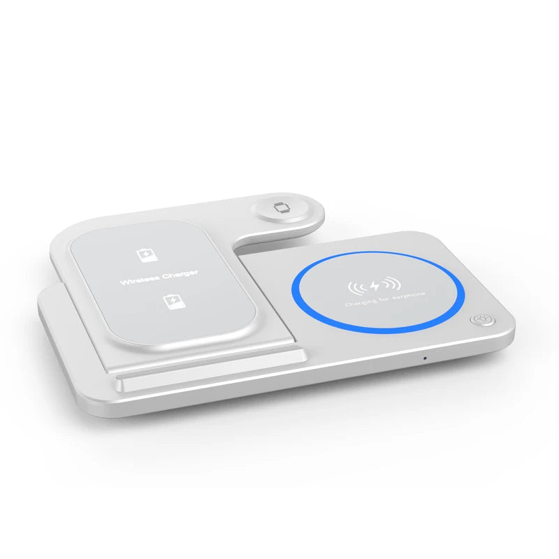 3-in-1 Magnetic Wireless Charger with Night Light Earphone Hot 3 in 1 Wireless Chargers for iPhone Smart Phones