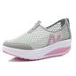 Spring and Summer Sports Shoes Breathable Thick-soled Mesh Low-top Sneakers Women  Height-enhancing Casual Shoes