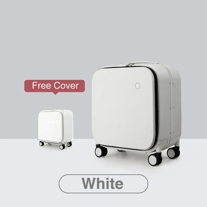 Mixi New Patent Design Carry On Suitcase Women 18 Inch Rolling Luggage Men Polycarbonate Aluminum Frame Elegant Noble