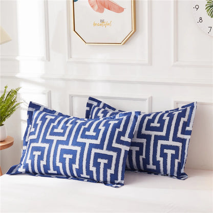 Geometric Pattern Duvet Cover Set for King and Queen Beds Gray
