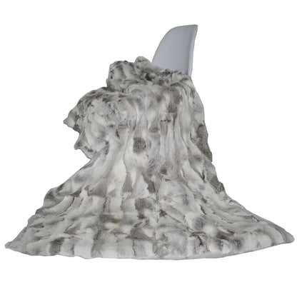 MS.Softex Winter Warm Natural Rabbit Fur Blanket Patchwork Real Rabbit Fur Throw Customized LUXURY COMFORT