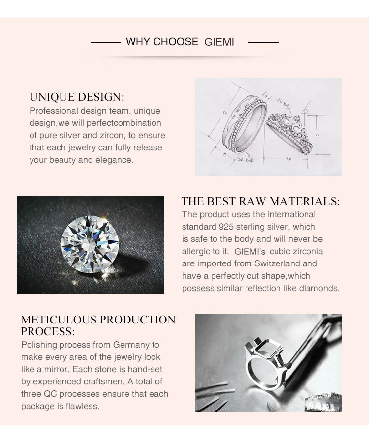 Stylish Ring For Women With Zircon Stones In Sterling Silver 925 Hypoallergenic Fit