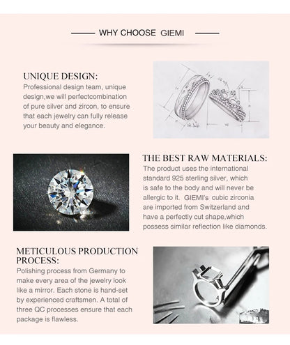 Stylish Ring For Women With Zircon Stones In Sterling Silver 925 Hypoallergenic Fit