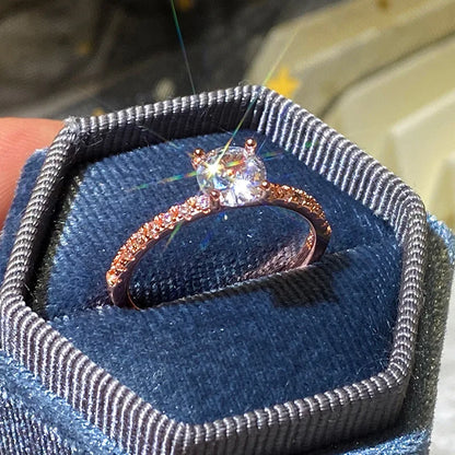 Stylish Ring For Women With Zircon Stones In Sterling Silver 925 Hypoallergenic Fit