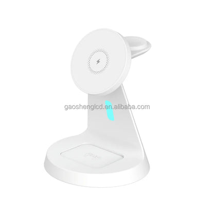 Foldable Magnetic Wireless Charger 20W Fast Charge Station For Smartphones And Smart Watches