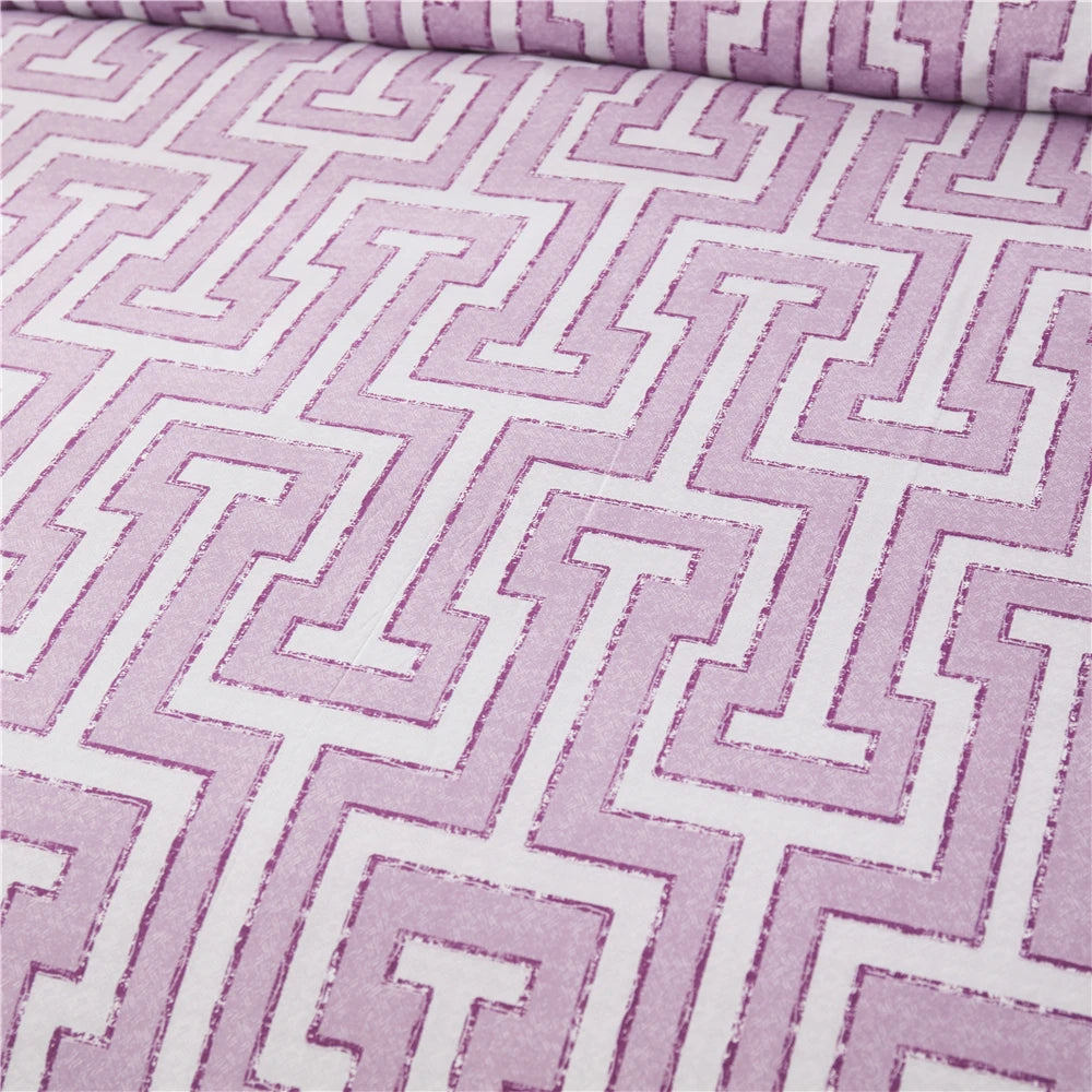 Geometric Pattern Duvet Cover Set for King and Queen Beds Gray