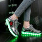 7ipupas New Homme luminous sneakers boys girls Chaussures Lumineuse 11 colors Gold Led Shoes kids Glowing Casual Unisex 30-44