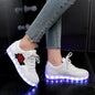 7ipupas New Homme luminous sneakers boys girls Chaussures Lumineuse 11 colors Gold Led Shoes kids Glowing Casual Unisex 30-44