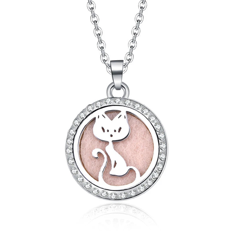 Women’s Aromatherapy Diffuser Necklace Locket Pendant For Essential Oils