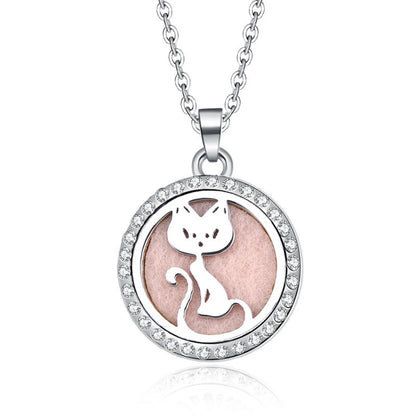 Women’s Aromatherapy Diffuser Necklace Locket Pendant For Essential Oils