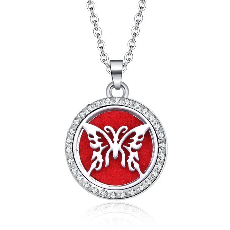 Women’s Aromatherapy Diffuser Necklace Locket Pendant For Essential Oils