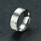 Bold Ring for Men with Stainless Steel Horus Cross Rhodium Plated 8mm