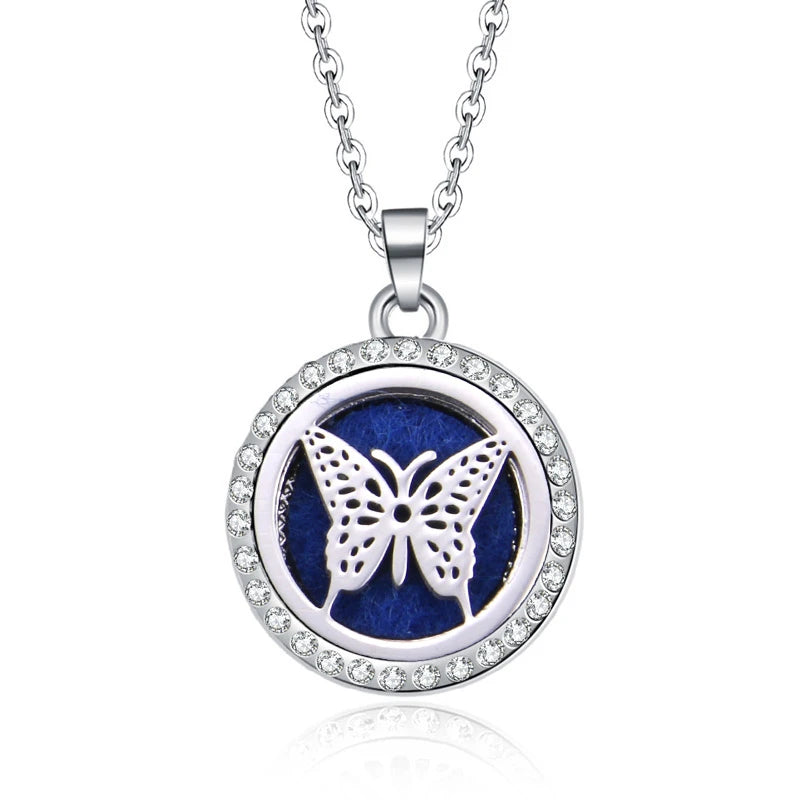 Women’s Aromatherapy Diffuser Necklace Locket Pendant For Essential Oils