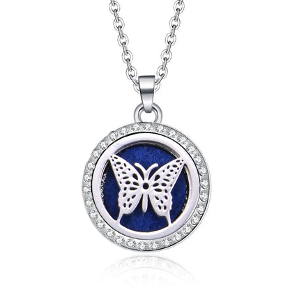Women’s Aromatherapy Diffuser Necklace Locket Pendant For Essential Oils