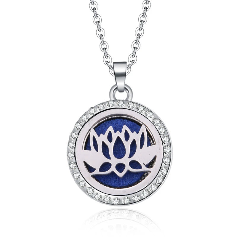 Women’s Aromatherapy Diffuser Necklace Locket Pendant For Essential Oils