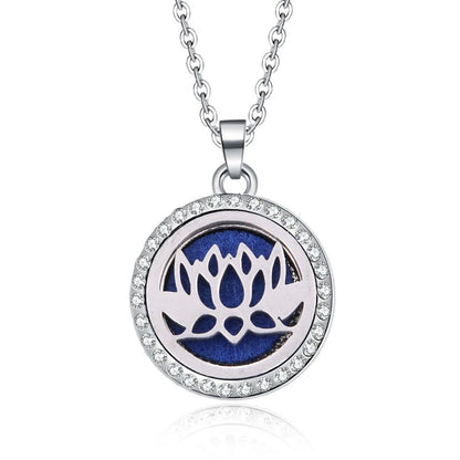 Women’s Aromatherapy Diffuser Necklace Locket Pendant For Essential Oils