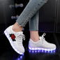Led Slippers USB illuminated krasovki luminous sneakers glowing kids shoes children with light Sole sneakers for girls&boys