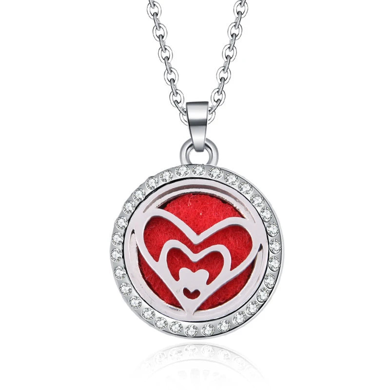 Women’s Aromatherapy Diffuser Necklace Locket Pendant For Essential Oils