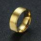 Bold Ring for Men with Stainless Steel Horus Cross Rhodium Plated 8mm
