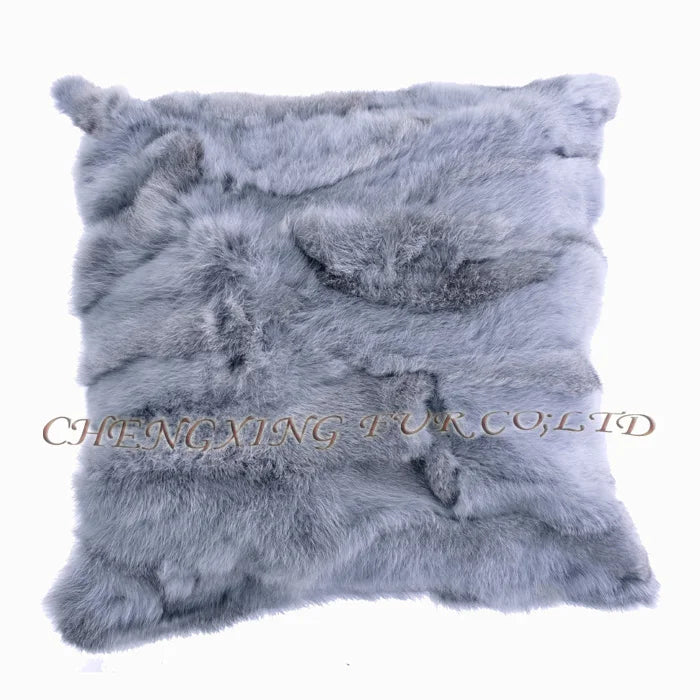 Free Shipping CX-D-17B Soft&Warm Real Rabbit Fur Patchwork Pillow Case~DROP SHIPPING