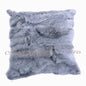 Free Shipping CX-D-17B Soft&Warm Real Rabbit Fur Patchwork Pillow Case~DROP SHIPPING