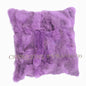 Free Shipping CX-D-17B Soft&Warm Real Rabbit Fur Patchwork Pillow Case~DROP SHIPPING