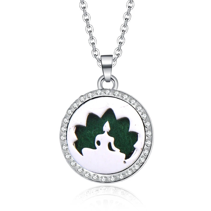 Women’s Aromatherapy Diffuser Necklace Locket Pendant For Essential Oils