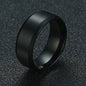 Bold Ring for Men with Stainless Steel Horus Cross Rhodium Plated 8mm