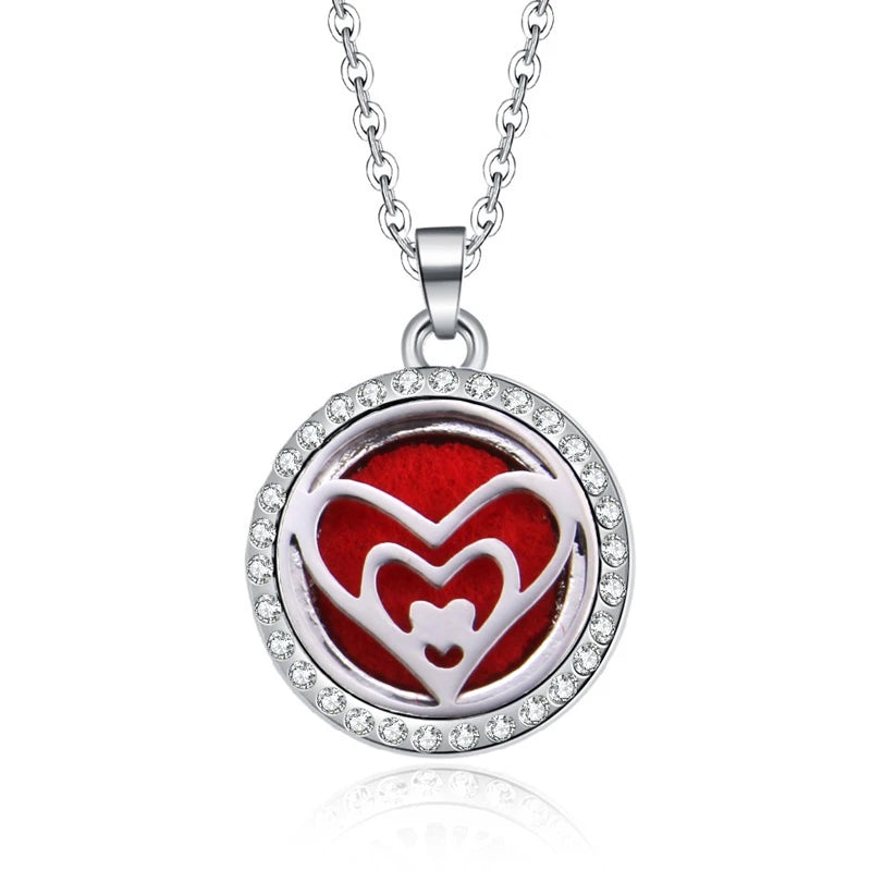 Women’s Aromatherapy Diffuser Necklace Locket Pendant For Essential Oils