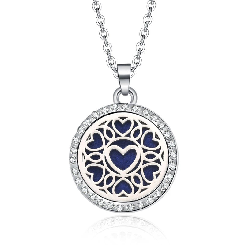 Women’s Aromatherapy Diffuser Necklace Locket Pendant For Essential Oils