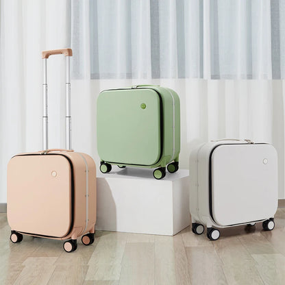 Mixi New Patent Design Carry On Suitcase Women 18 Inch Rolling Luggage Men Polycarbonate Aluminum Frame Elegant Noble