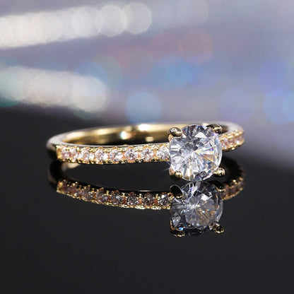 Stylish Ring For Women With Zircon Stones In Sterling Silver 925 Hypoallergenic Fit