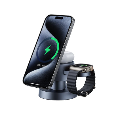 Multi-function Magnetic Wireless Charging Dock Hands-Free for Smartphone/Headphones/Watch
