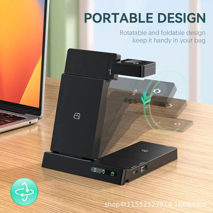 Wireless Charging Stand with Magnetic Night Light Holder for Desk Use