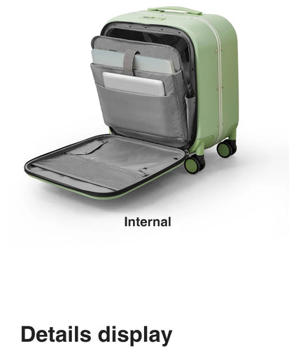 Mixi New Patent Design Carry On Suitcase Women 18 Inch Rolling Luggage Men Polycarbonate Aluminum Frame Elegant Noble